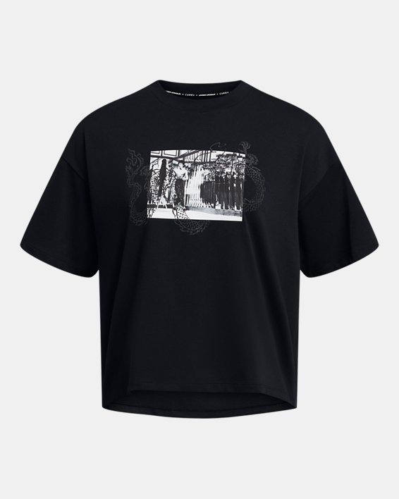 Women's Curry x Bruce Lee Lunar New Year 'Future Dragon' Short Sleeve in Black image number 0